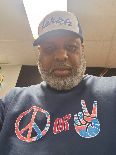 l.e.r.o.c. clothing "Peace or Peace" sweatshirt