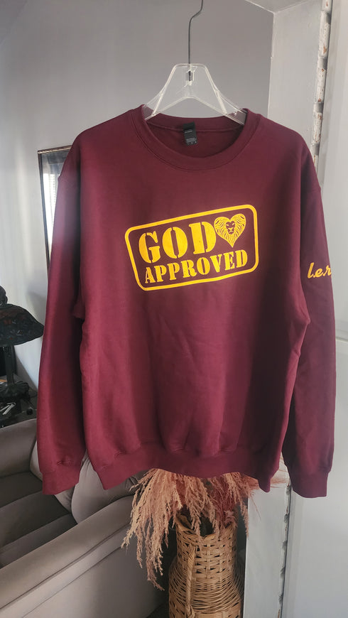 "GOD APPROVED" sweatshirt M/G