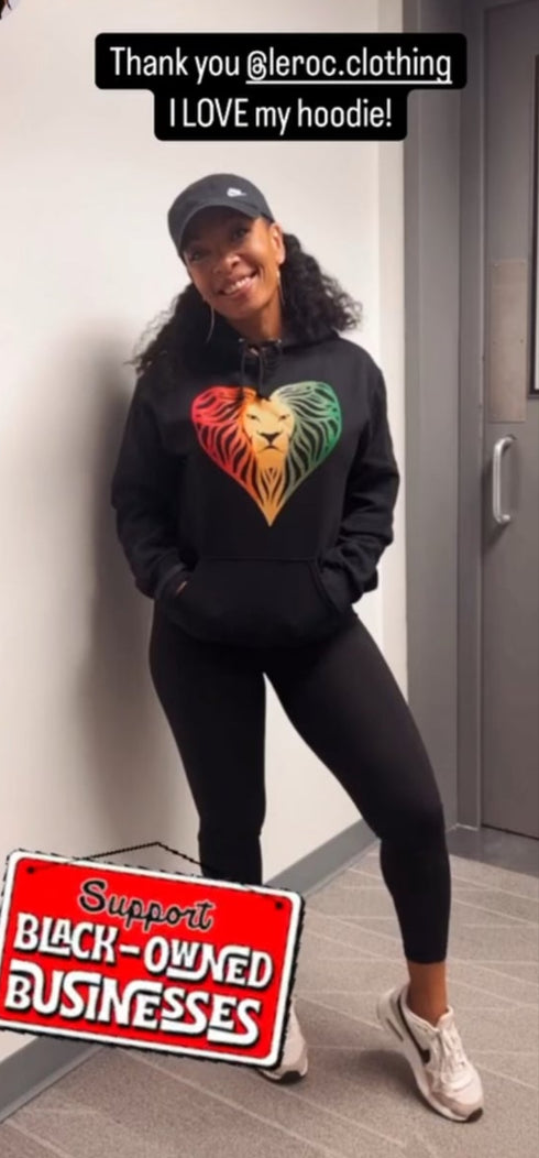 l.e.r.o.c. clothing rasta lion hoodie