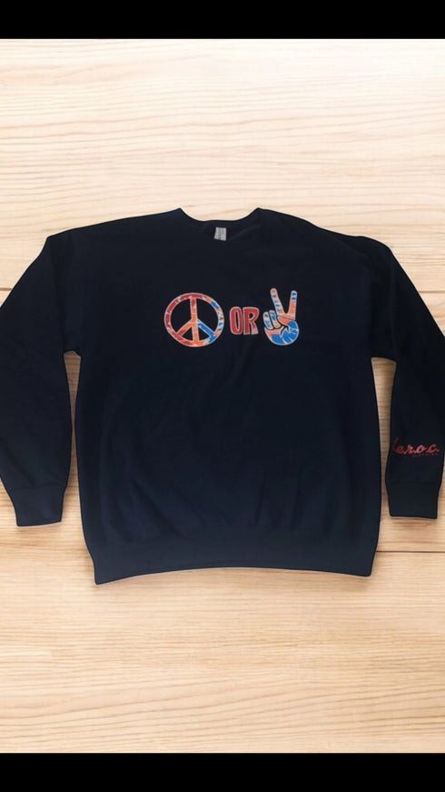 l.e.r.o.c. clothing "Peace or Peace" sweatshirt