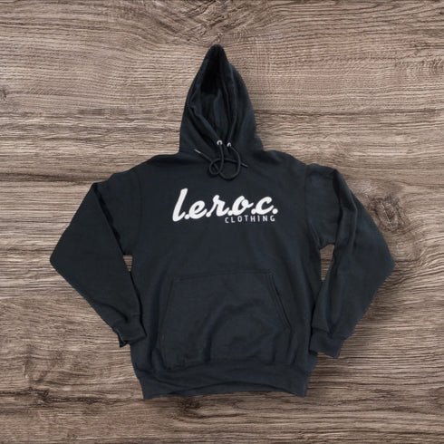 l.e.r.o.c. clothing hoodie black/white