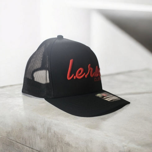 l.e.r.o.c. trucker hat blk/red