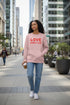 l.e.r.o.c. clothing "Love Don't Lie " pocket sweatshirt pink