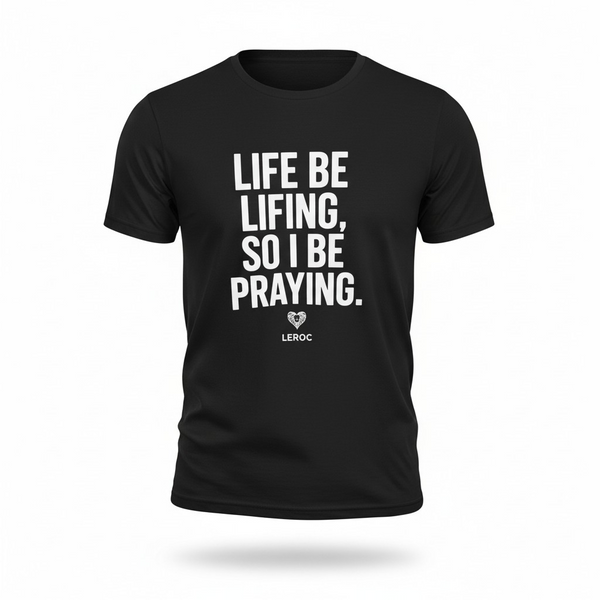 L.e.r.o.c. clothing "LIFE BE LIFING " TEE B/W
