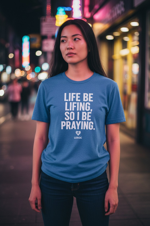 l.e.r.o.c. clothing "Life be Lifing" Tee RB/W
