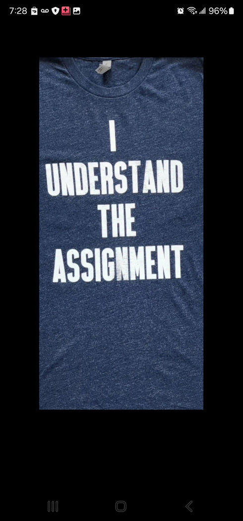 "I understand the assignment" Tee