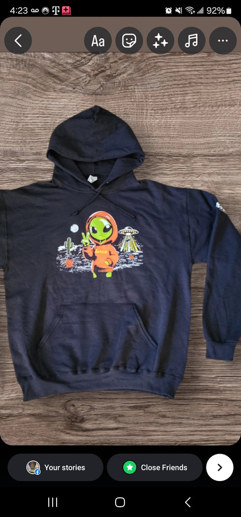 "I come in Peace" l.e.r.o.c. clothing hoodie