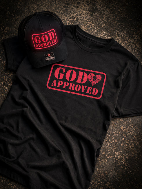 "GOD APPROVED" trucker hat b/r