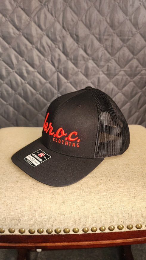 l.e.r.o.c. trucker hat blk/red