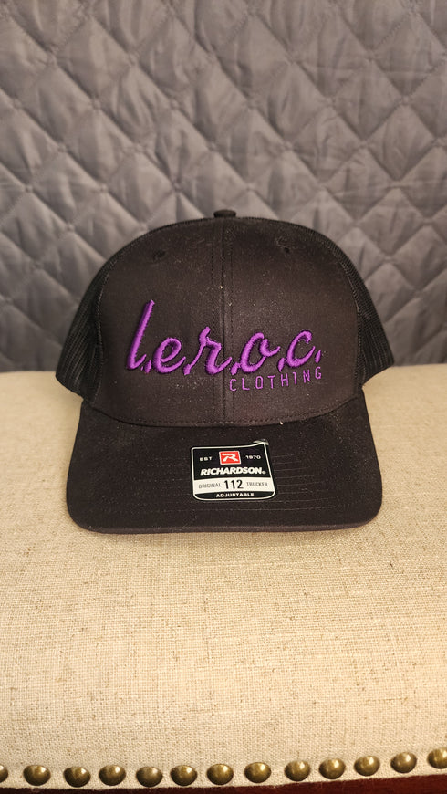L.e.r.o.c. clothing trucker hat blk/ purp