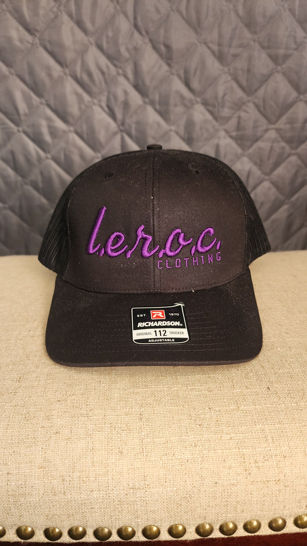 L.e.r.o.c. clothing trucker hat blk/ purp