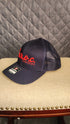 L.e.r.o.c. clothing trucker hat navy blue/red