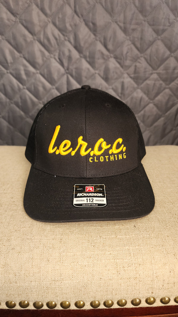 L.e.r.o.c. clothing trucker hat blk/gld