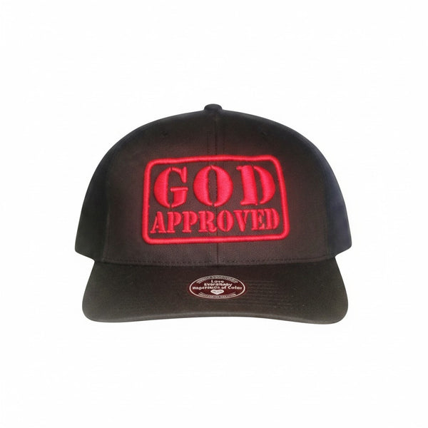 "GOD APPROVED" trucker hat b/r