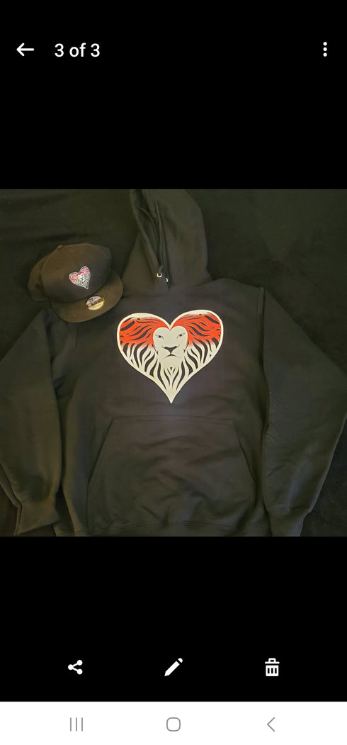 l.e.r.o.c. lion logo hoodie