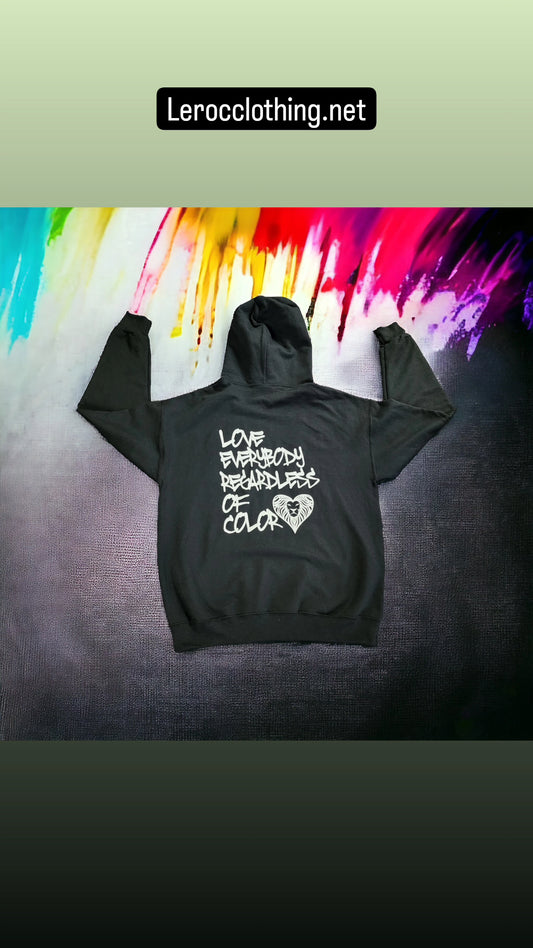 l.e.r.o.c. clothing graffiti hoodie black