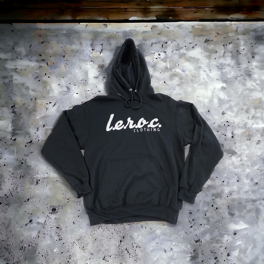 l.e.r.o.c. clothing hoodie black/white
