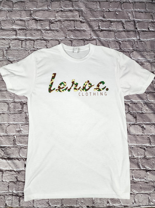 l.e.r.o.c clothing tee white/camo