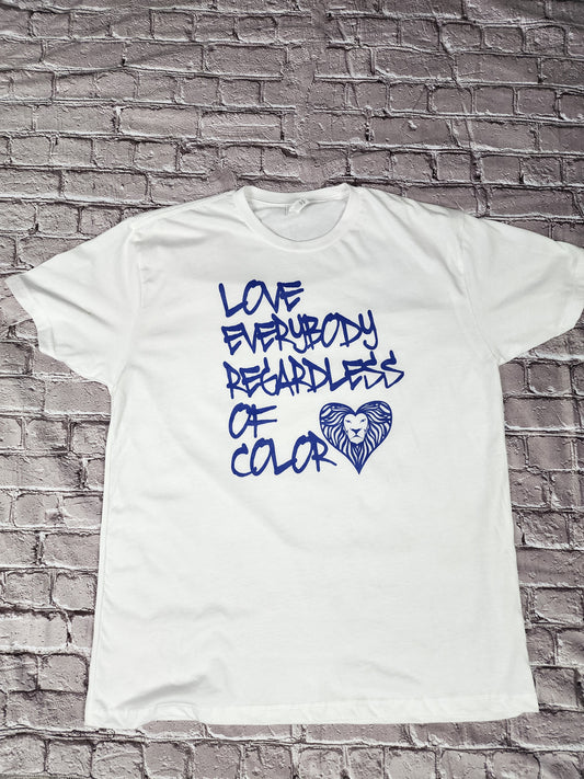 l.e.r.o.c. clothing Graffiti Tee white/royal blue
