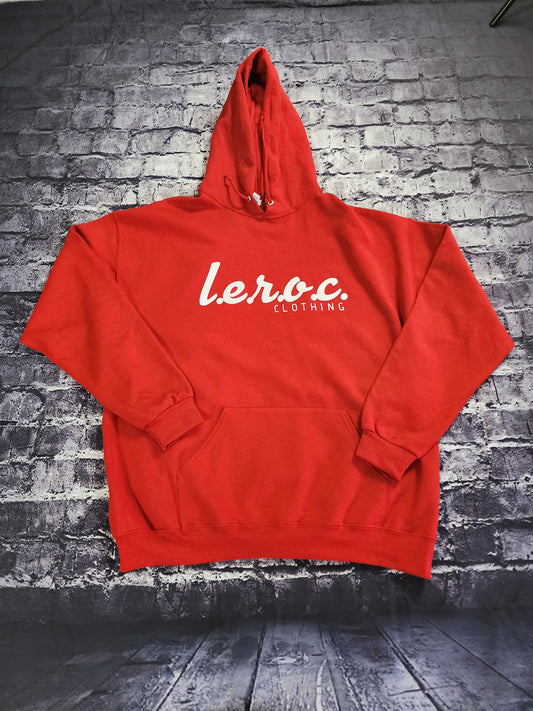 l.e.r.o.c. clothing hoodie red/white